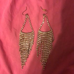 Silver chandelier dangle earrings